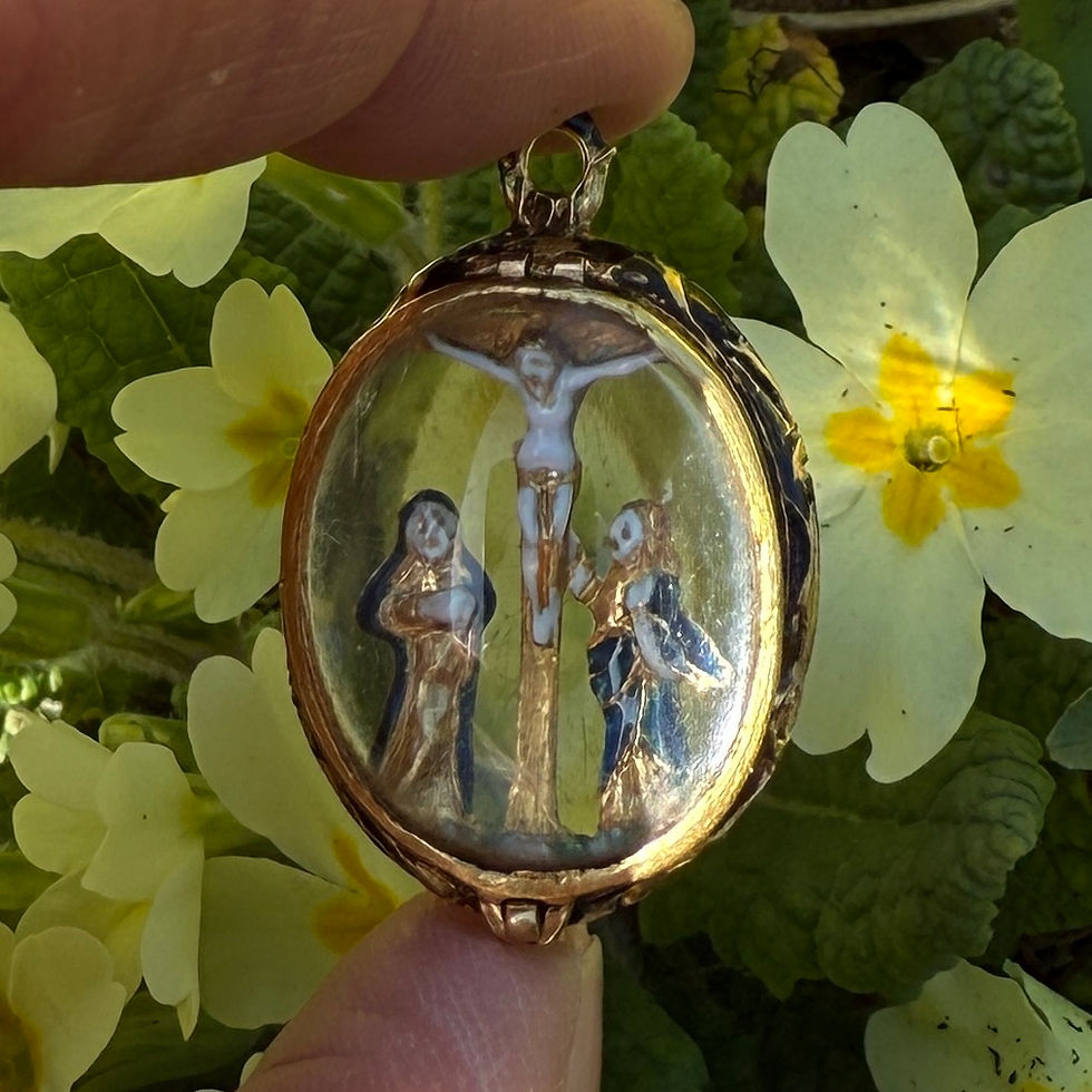 Thumbnail: Renaissance Gold and Enamel Crucifixion Pendant. Spain, 17th century.