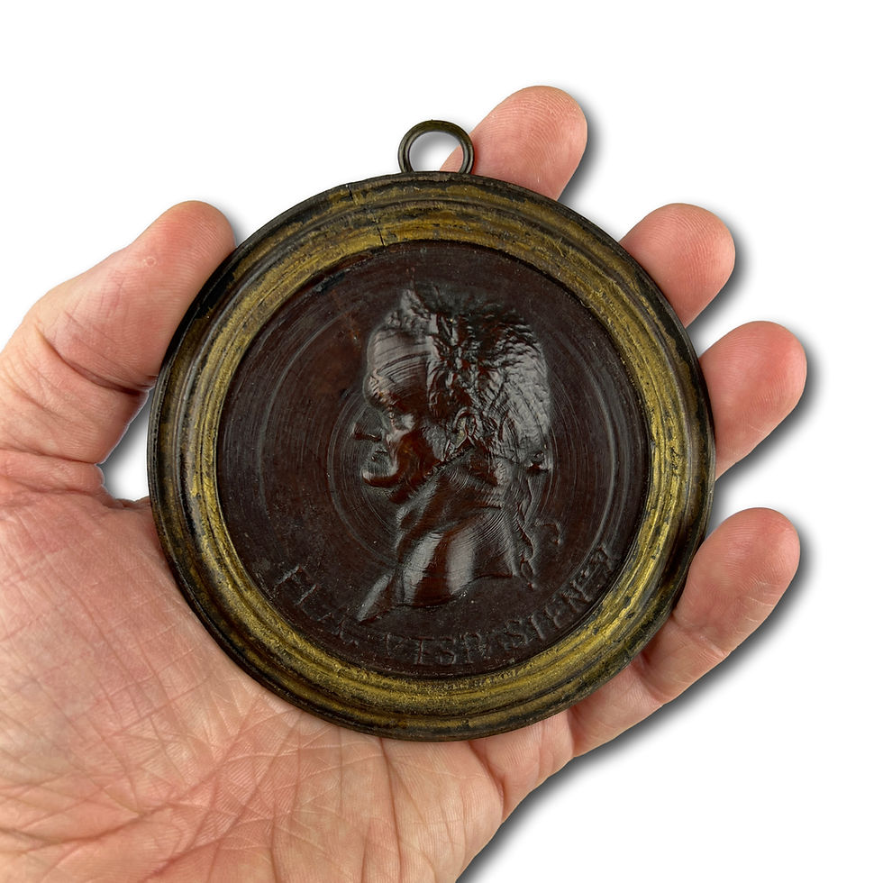 Thumbnail: Boxwood portrait of the Emperor Vespasian. Italian or German, 17 - 18th century.