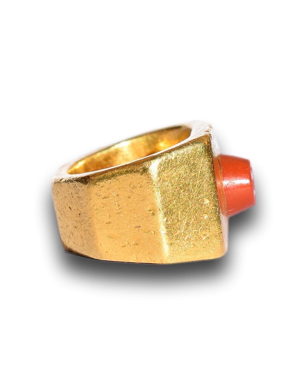 Thumbnail: Ancient gold ring with a jasper intaglio of Fortuna. Roman, 2nd - 3rd century AD