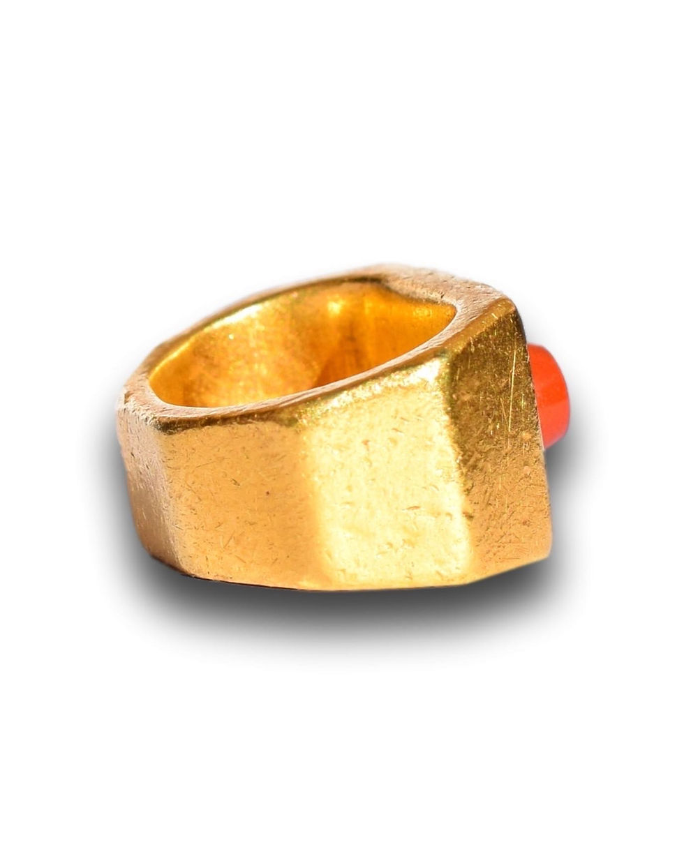 Thumbnail: Ancient gold ring with a jasper intaglio of Fortuna. Roman, 2nd - 3rd century AD