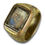 Thumbnail: Gilt bronze Papal ring set with an illuminated miniature. Italian, 15th century.