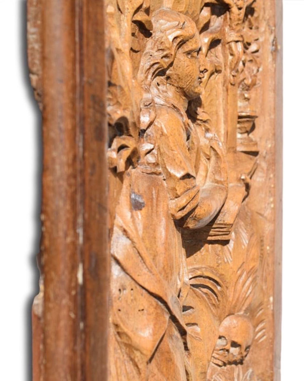 Thumbnail: Oak tabernacle door carved with Mary Magdalene. French, early 17th century.