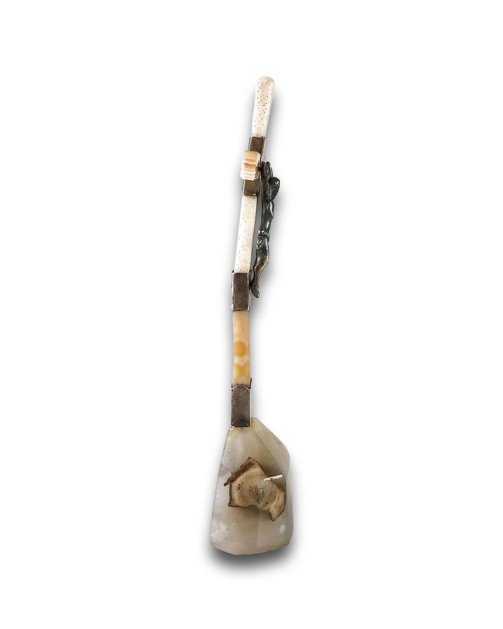 Thumbnail: Silver mounted agate altar cross. German, late 17th century.