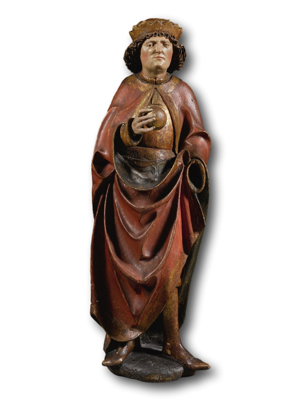 Thumbnail: Polychromed sculpture of a Saintly King. Austrian, Tyrol, late 15th century.