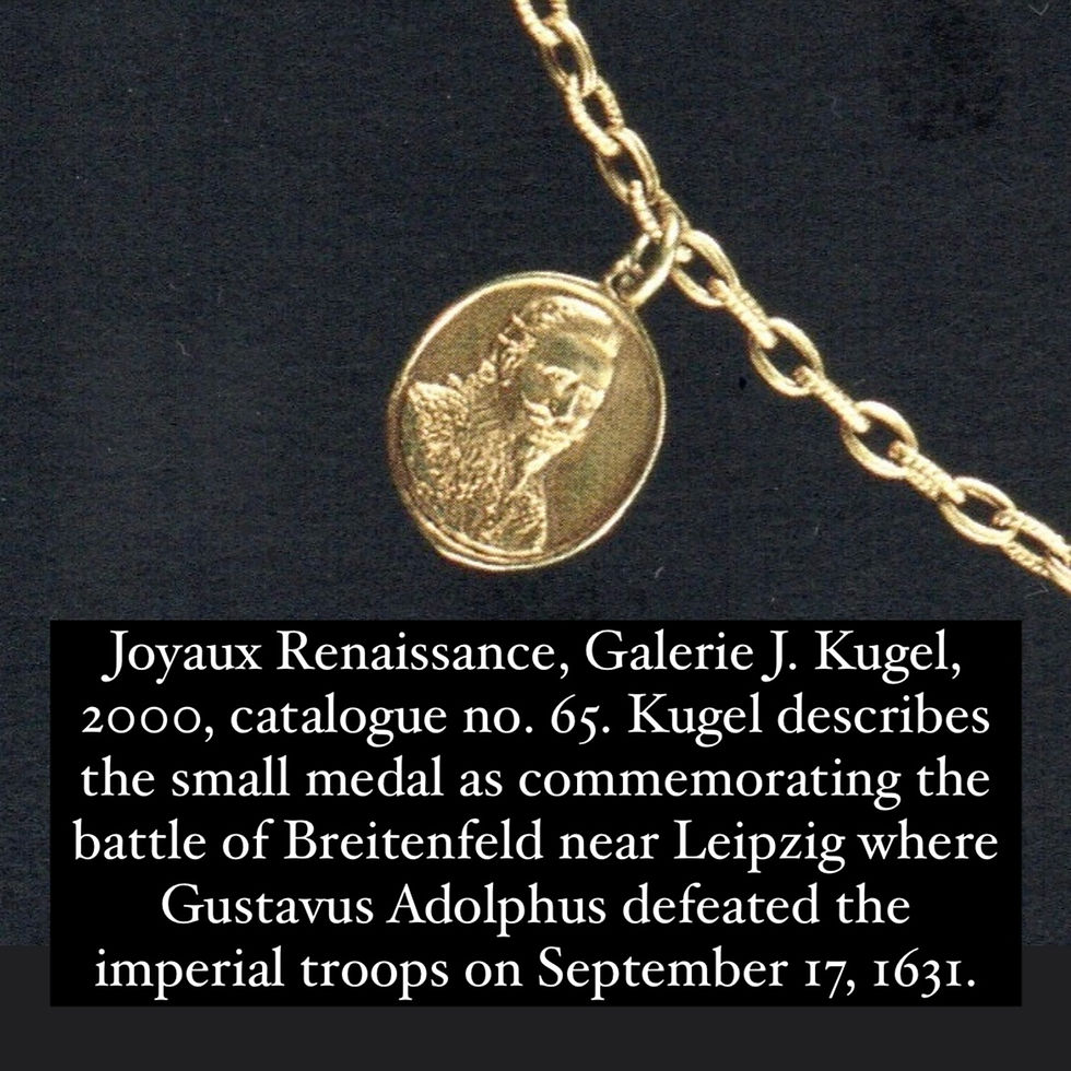 Thumbnail: Gold Royalists medal for Gustavus Adolphus (1694-1632), King of Sweden.