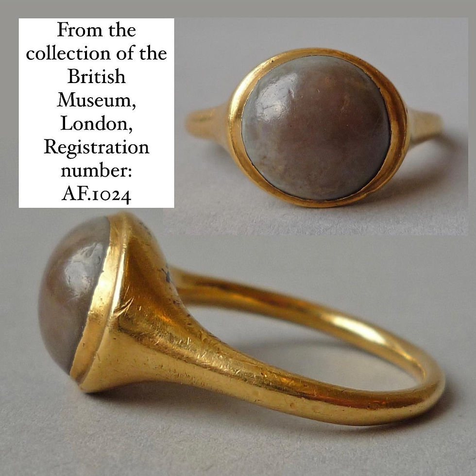 Thumbnail: Important gold ring set with a toadstone. Western Europe, late 16th century.