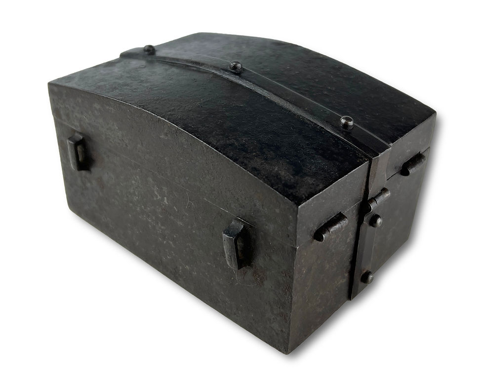 Thumbnail: Wrought iron messengers casket. French, late 16th century.
