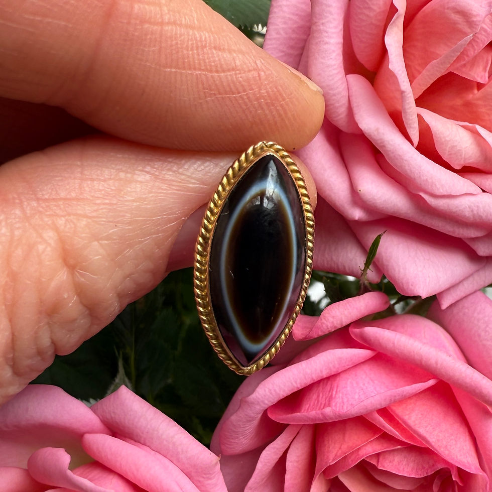 Thumbnail: Archeological revival apotropaic ‘eye’ ring.  English or Italian, 19th century.