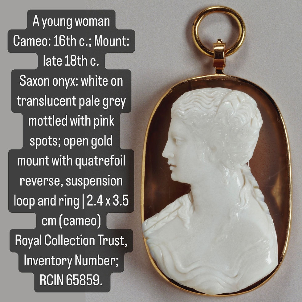 Thumbnail: Renaissance sardonyx cameo of a beautiful young woman.  Italian, 16th century.