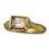 Thumbnail: Enamel gold ring with a table cut rock crystal.  English, mid 17th century.