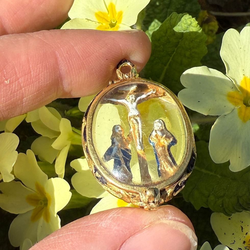 Thumbnail: Renaissance Gold and Enamel Crucifixion Pendant. Spain, 17th century.