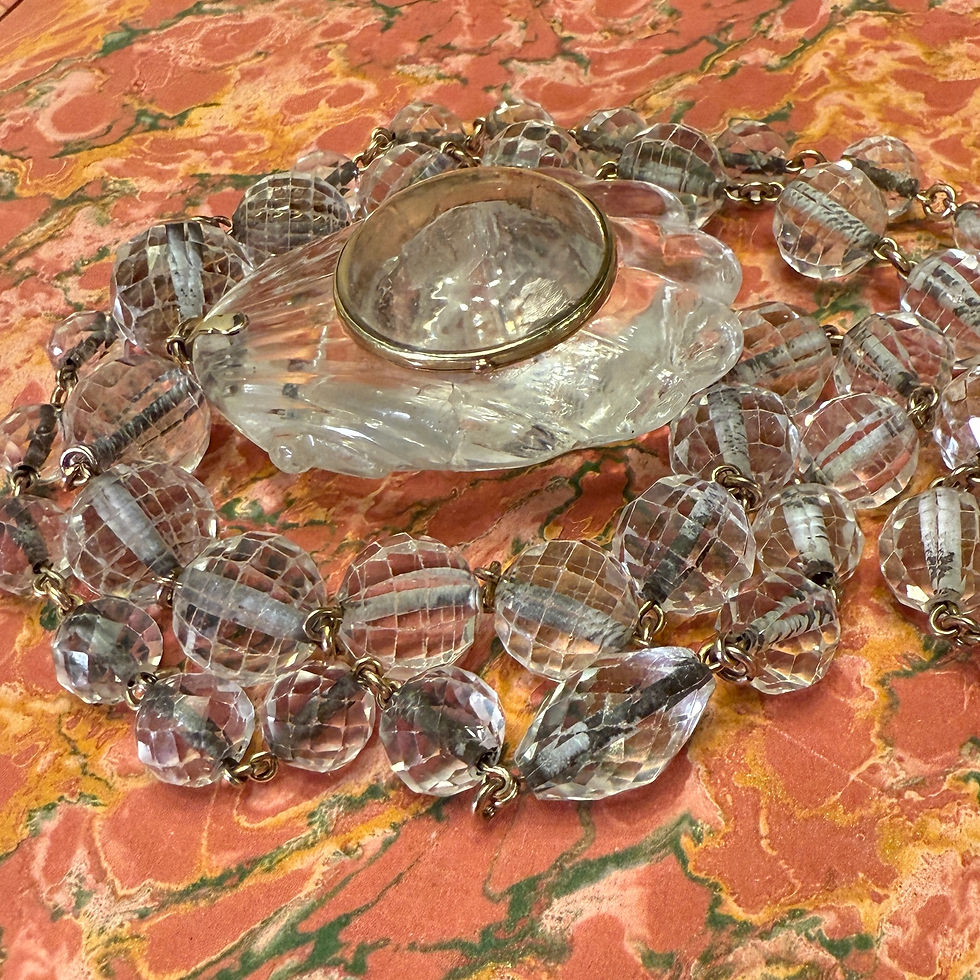 Thumbnail: Rock Crystal Scallop Pendant and Bead Necklace. Spain, 16th–17th century.