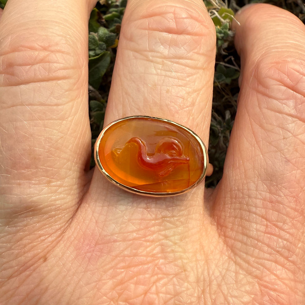 Thumbnail: Gold Ring with a Cameo of a Dolphin. Cameo, 16th century; modern gold ring mount