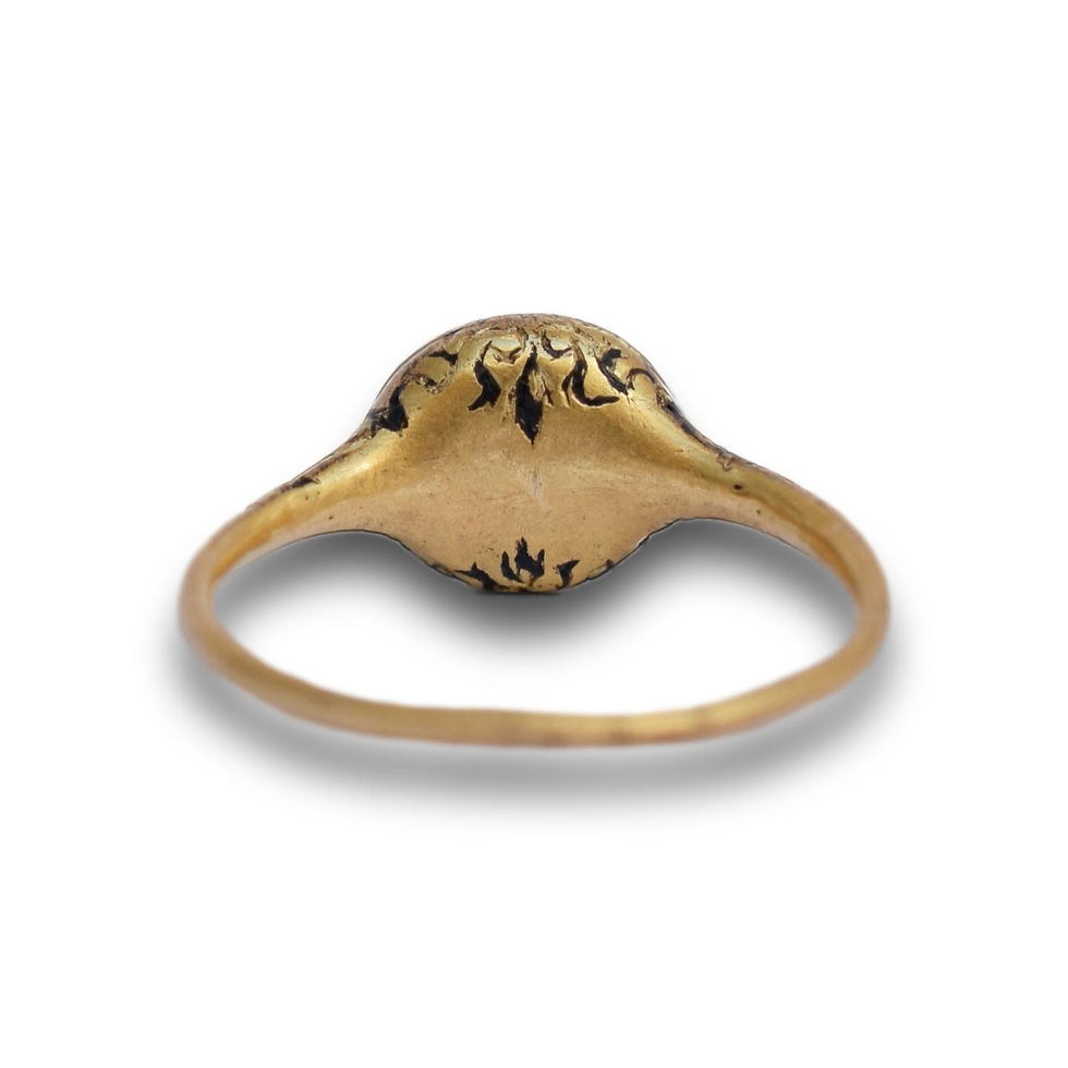 Thumbnail: Renaissance gold and enamel merchants ring. Northern Europe, 16th century.