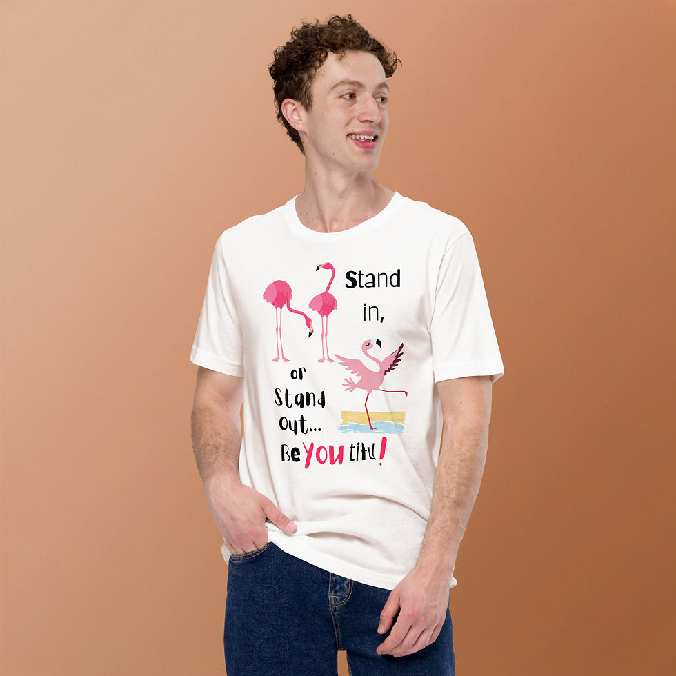 Thumbnail: Flamingo BeYOUtifulUnisex t-shirt