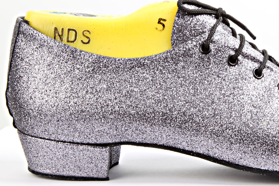 Gun Metal Micro Glitter Jazz Shoe Nagar Dancing Shoes