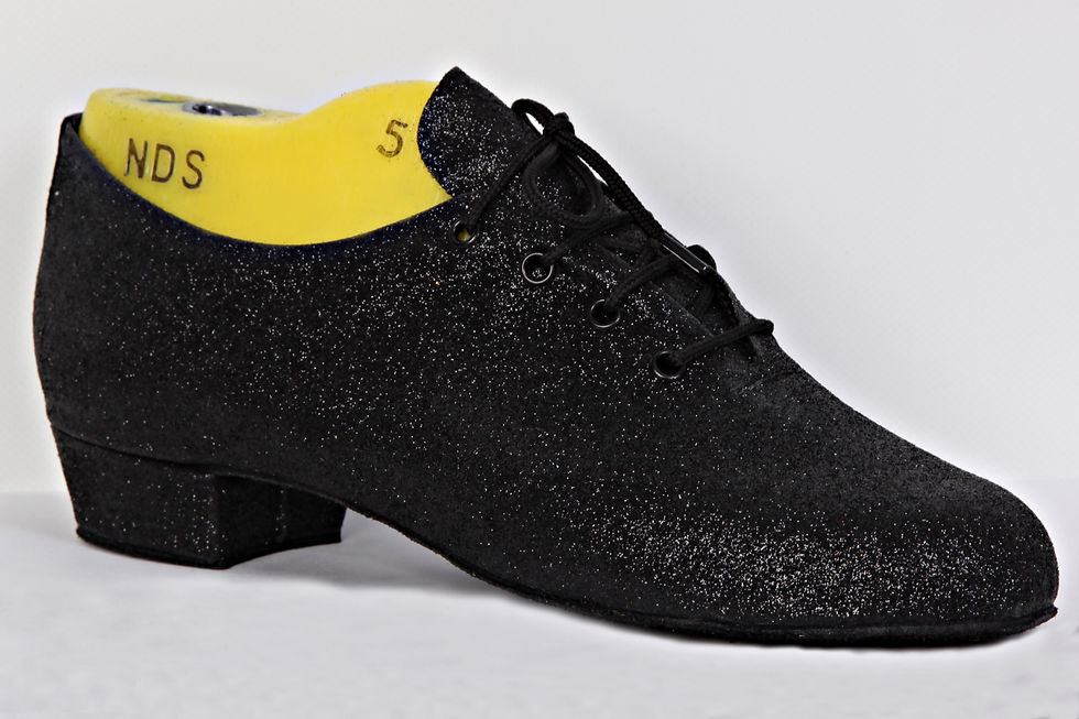 Thumbnail: Black Micro Glitter Jazz Shoe