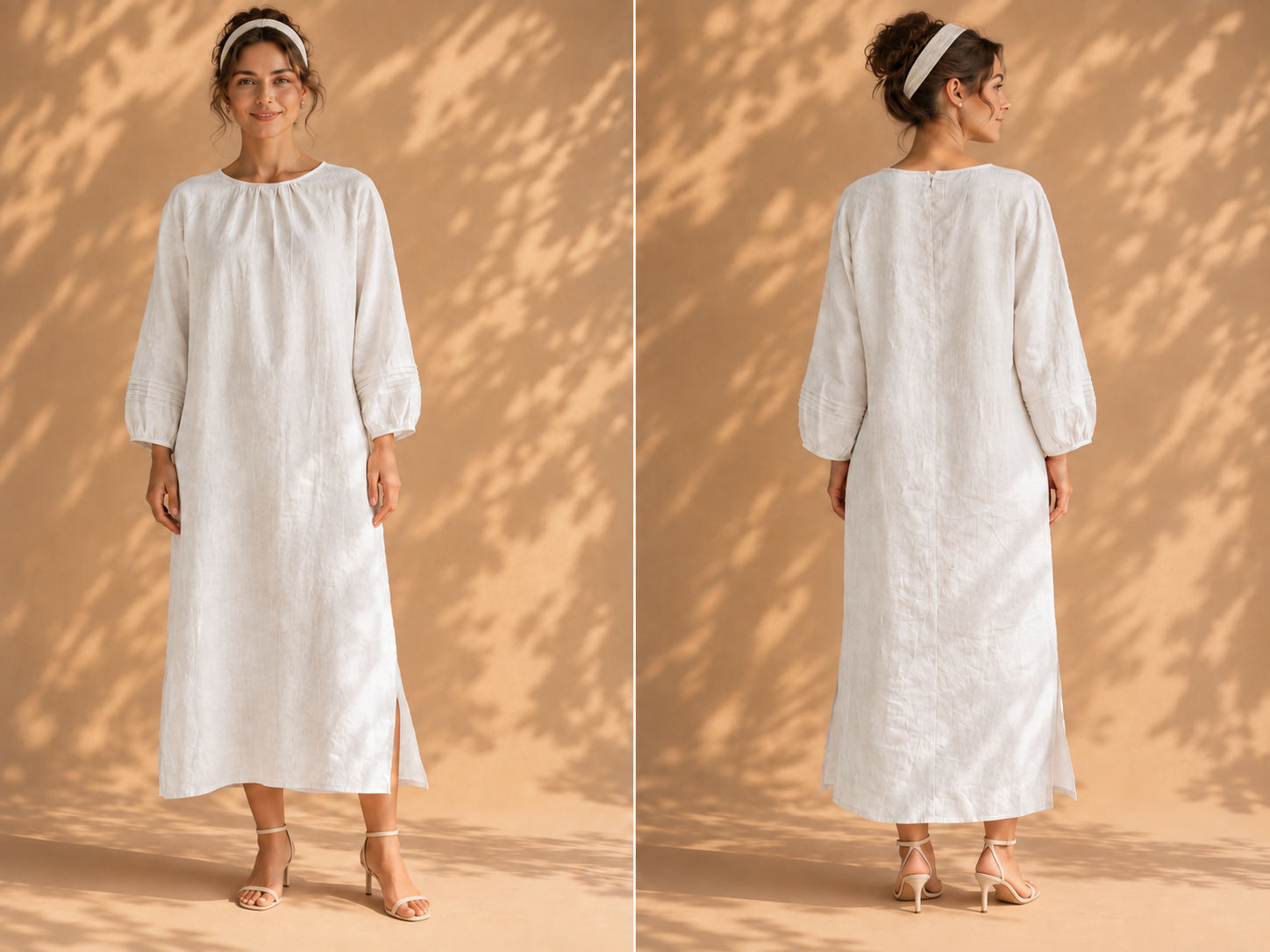 Ivory Breeze Linen Maxi Dress