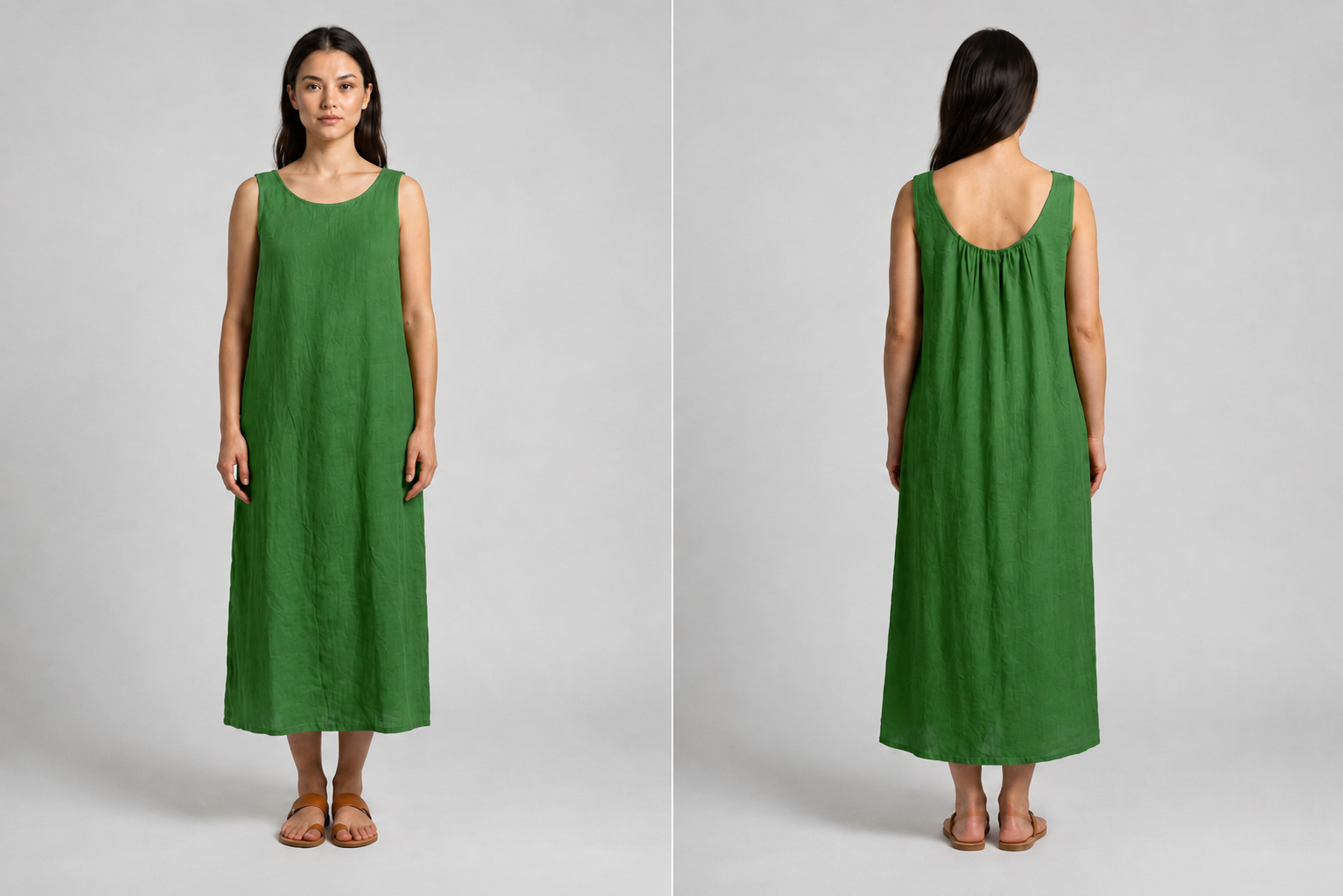 Garden Ease Linen Midi Dress