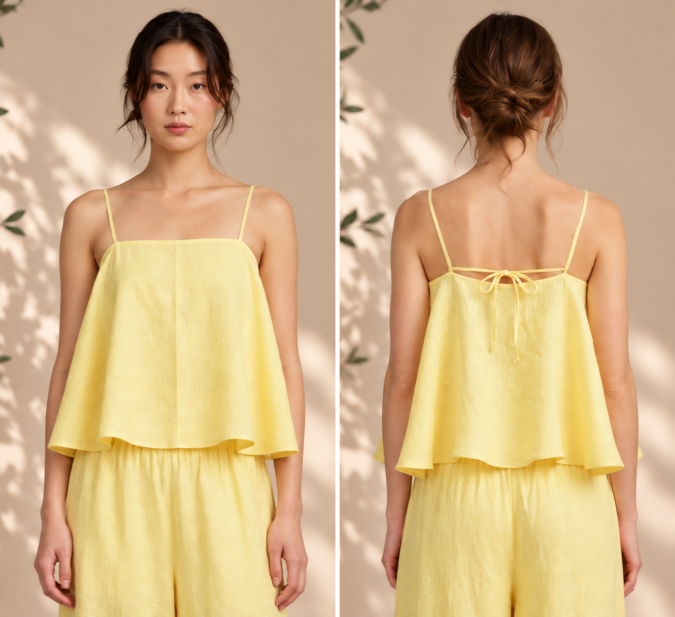 Sunshine Tie-Back Linen Cami Top