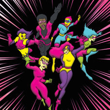 Author Wendi Fournier fiction writing comics comic art superheroes pink night girl power ya fantasy villain villains
