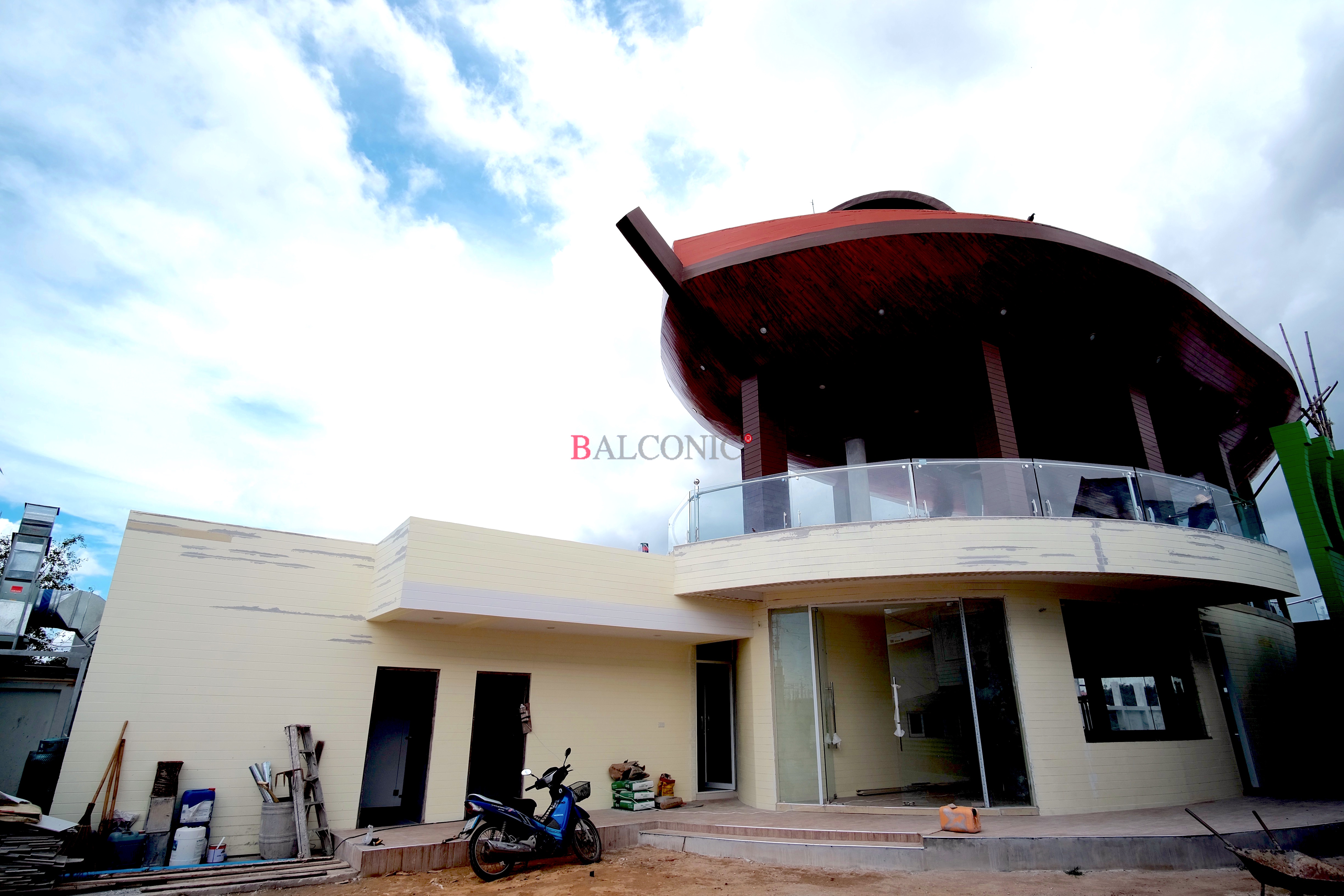 Balconic เสาสแตนเลส 304 ร้านอาหาร เรือ ราวสแตนเลส