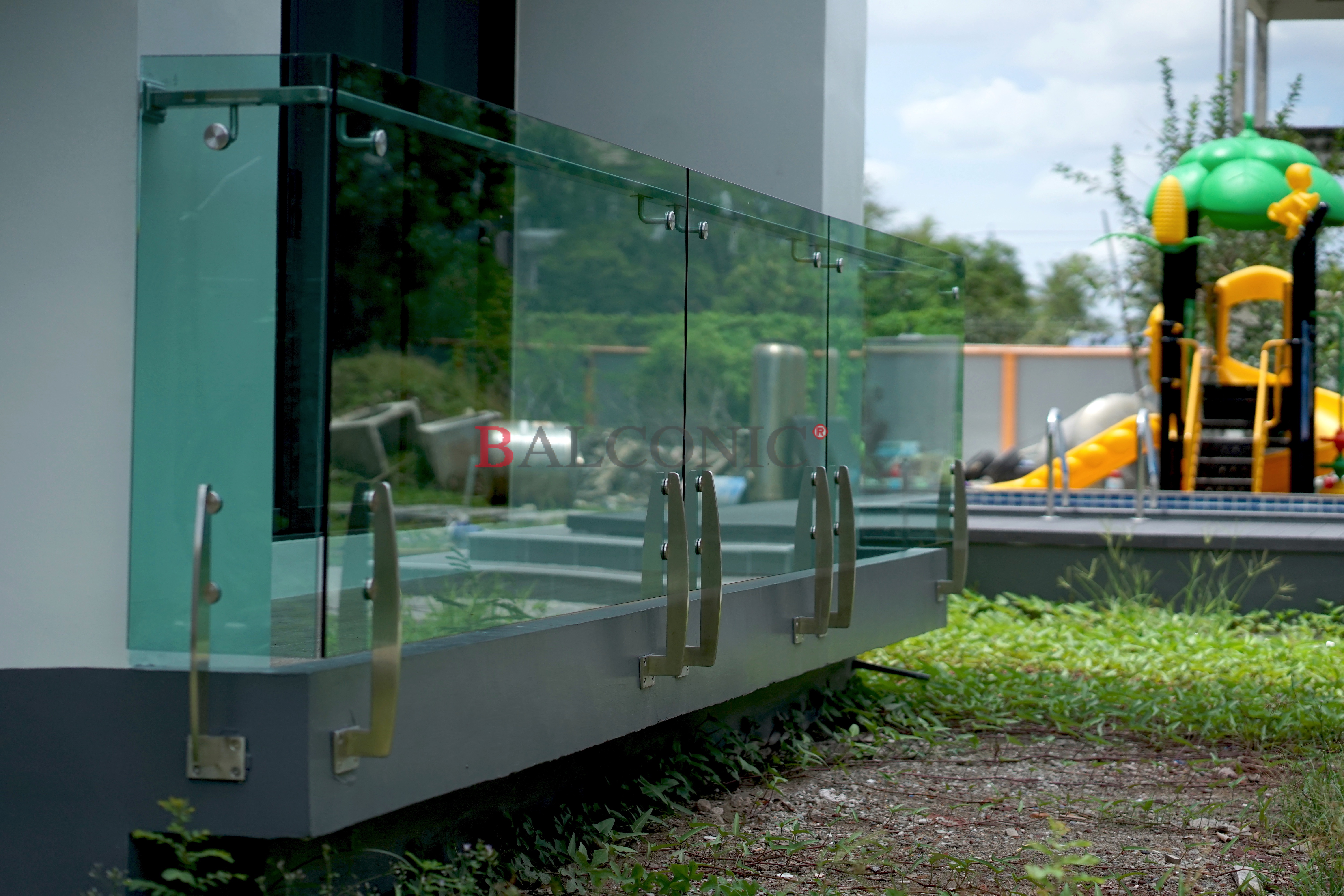 ราวระเบียง balconic กระจก สแตนเลส สั่งทำ
