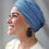Thumbnail: Blauwe glitter statement oorbellen