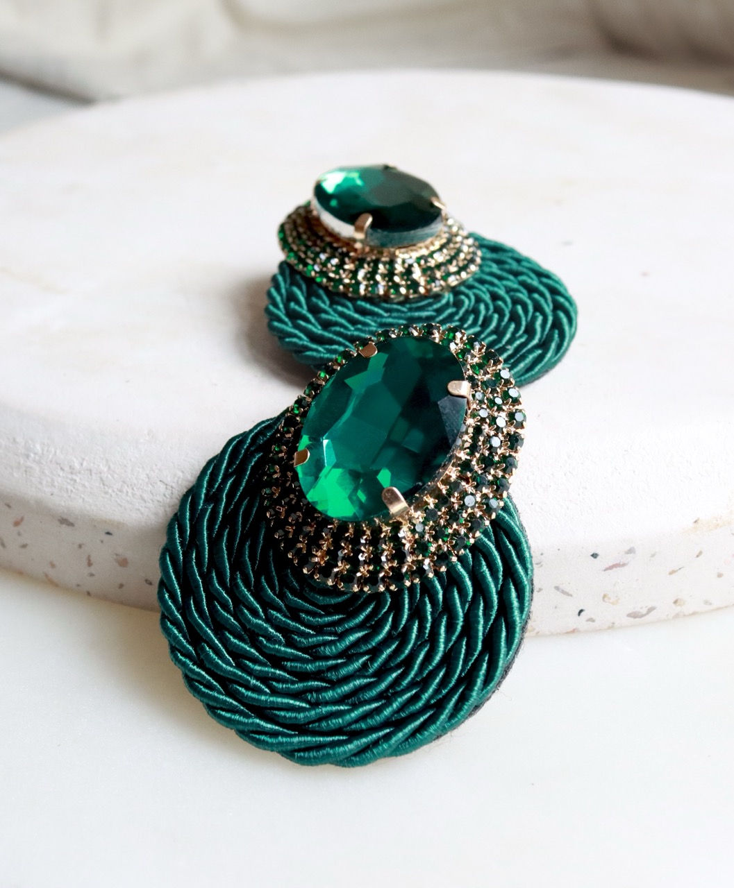 Geweldige groene statement oorbellen