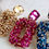 Thumbnail: Blauwe, paarse en gouden glitter statement oorbellen