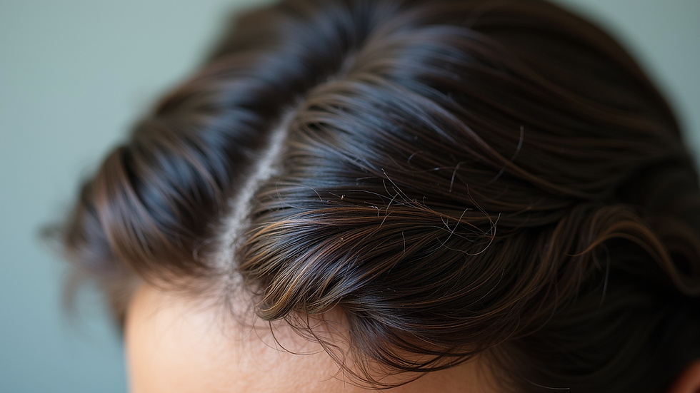 Close-up view of a lace base hair topper showing fine craftsmanship