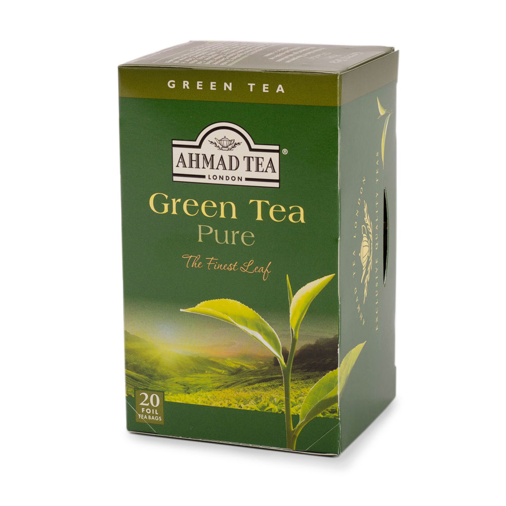 תה ירוק - טהור | 20 שקיות | AHMAD TEA