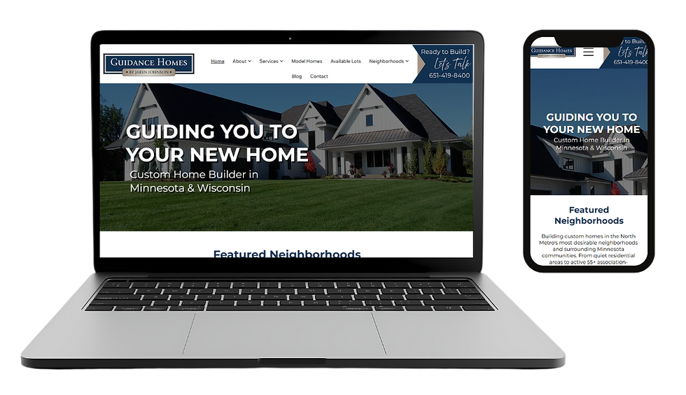 Web Design and Mobile Website of a Custom Home Builder in Foret Lake