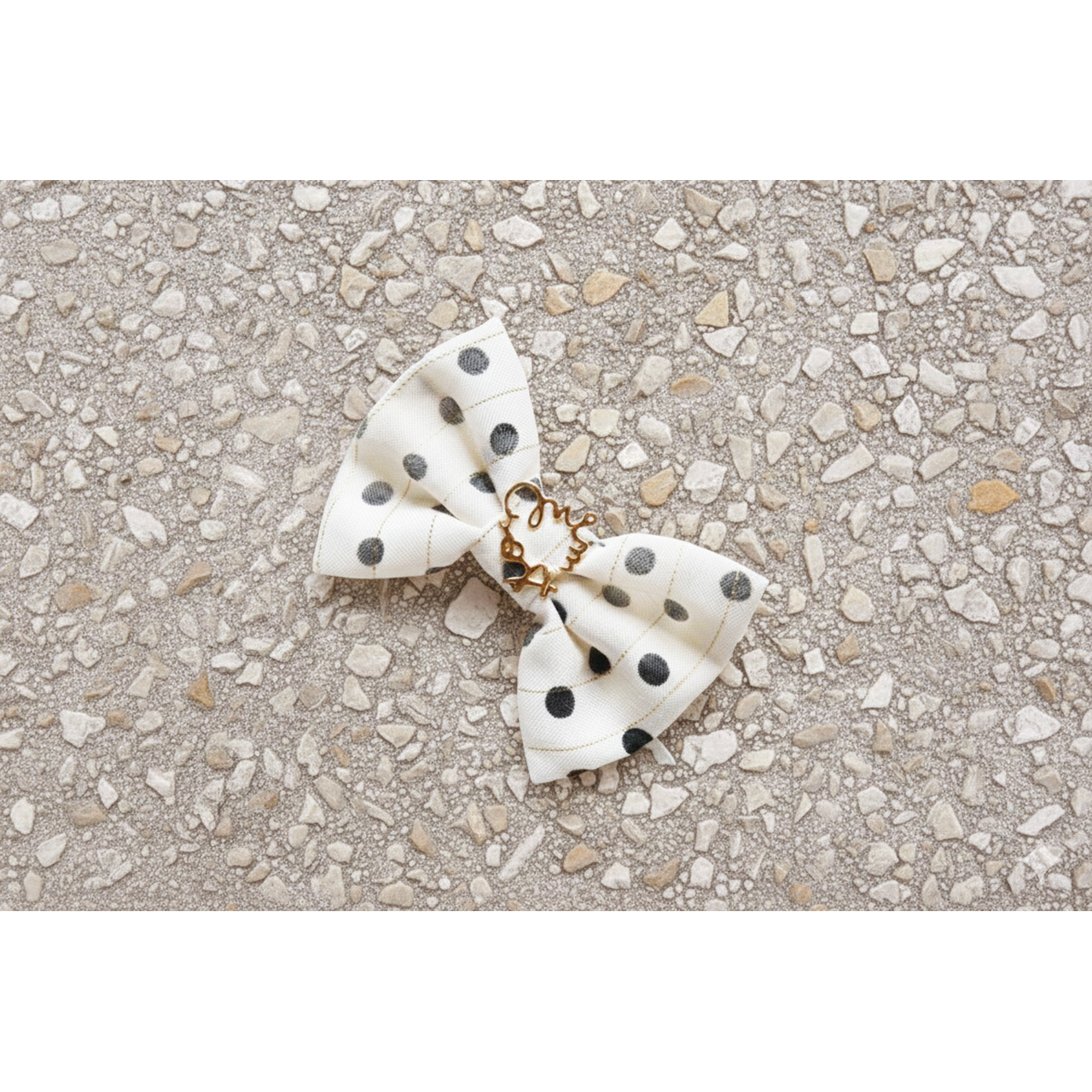 Barrette soyeuse à pois