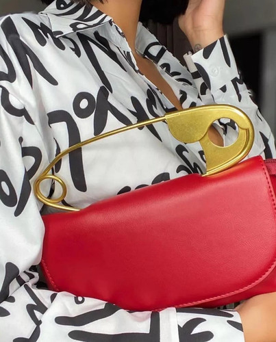 Freya Safety Pin Clutch (with sling strap)