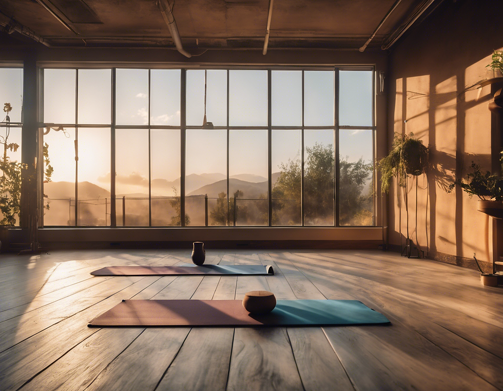 Meditation studio in peaceful setting