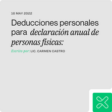 Deducciones personales para declaración anual de personas físicas: