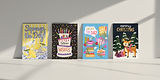 Greeting cards for birthday and Christmas