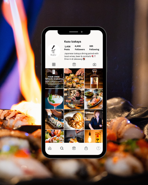 Social media content creation for Kuzu Izakaya, Woodend by KGMG Creative