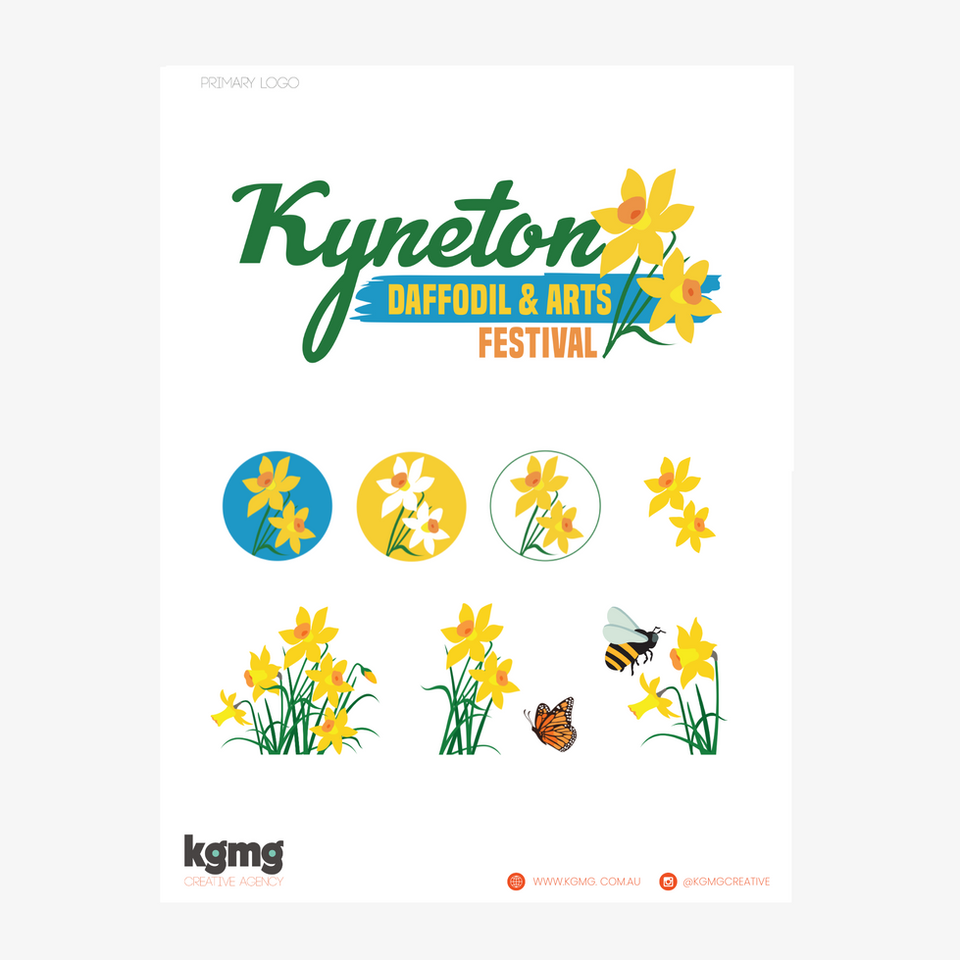 Event branding and logo design for Kyneton Daffodil & Arts Festival — KGMG Creative