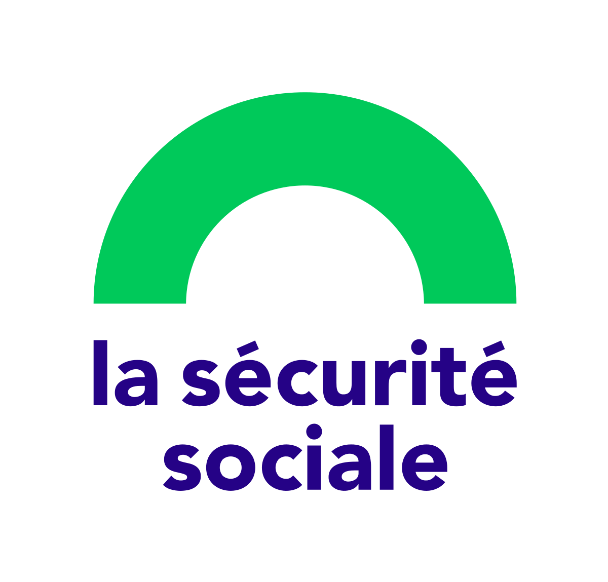 Logo de La Sécurité Sociale avec un arc vert au-dessus du texte.