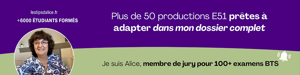 Plus de 50 productions E51 prêtes à adapter dans le dossier complet d'Alice, membre du jury
