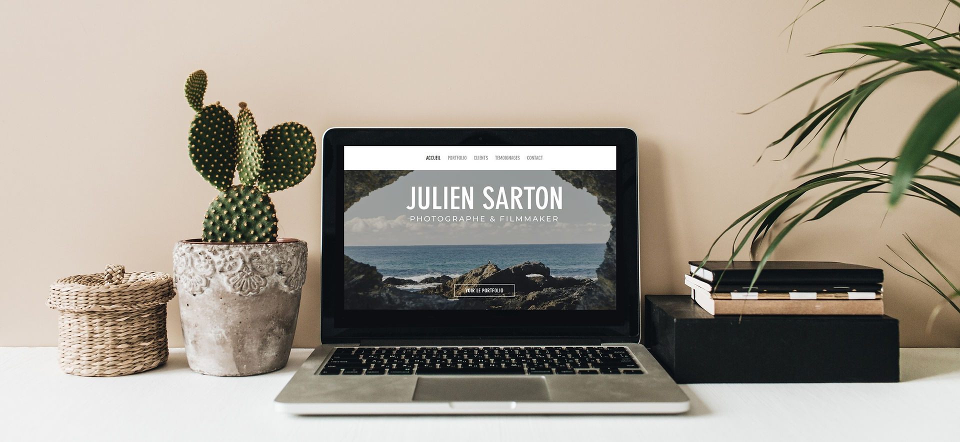 Exemple de maquette de site web : site vitrine de photographe