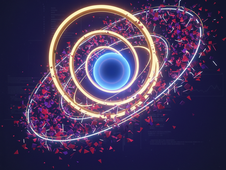 Abstract visualization of Bitcoin orbiting a central gravitational anchor, representing the asset’s transition from chaotic volatility toward structural maturity within global capital markets.