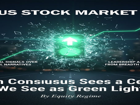 Structural breakout signal illustrating leadership transition in U.S. equities as markets shift from breadth-driven recovery to concentrated institutional advance.