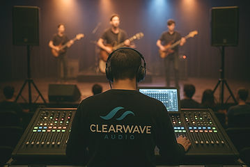 soundman running sound for a live event