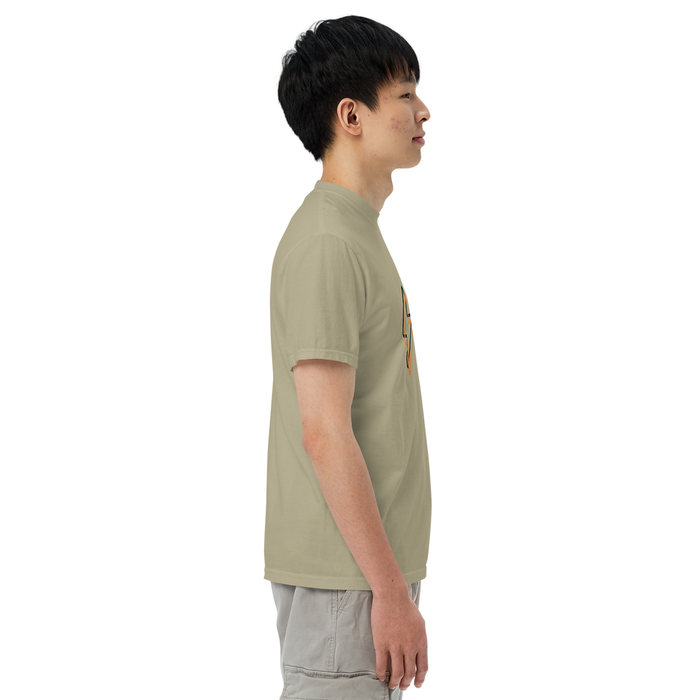 Thumbnail: Unisex Garment-dyed Heavyweight T-Shirt with Orange and Green CKK Lake Como Logo