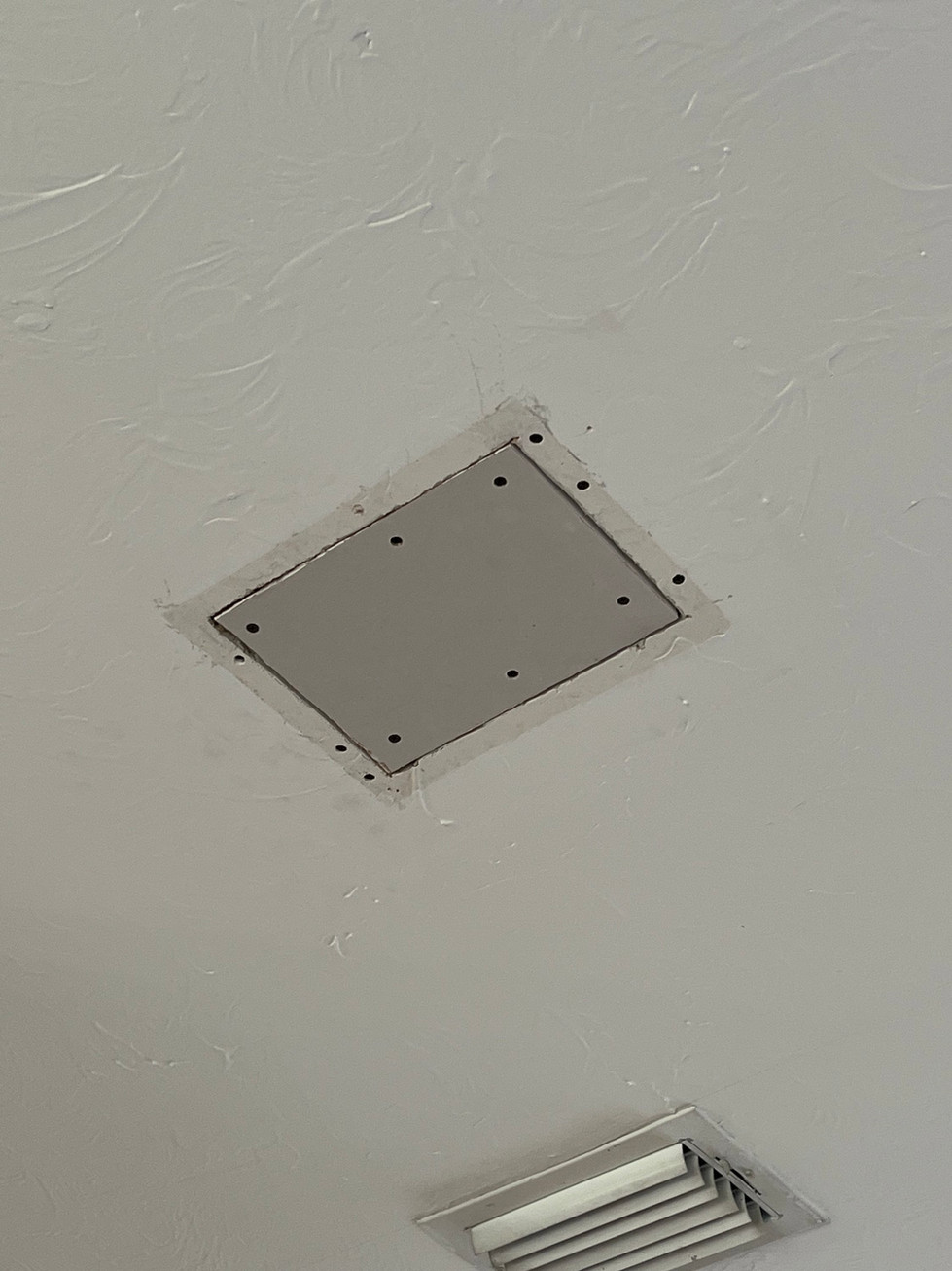 Drywall patch in place