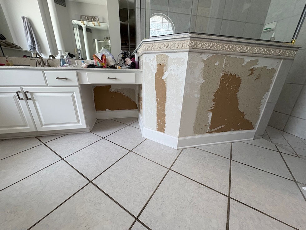 Professional wallpaper removal service by Blue & Gold Home Repair.