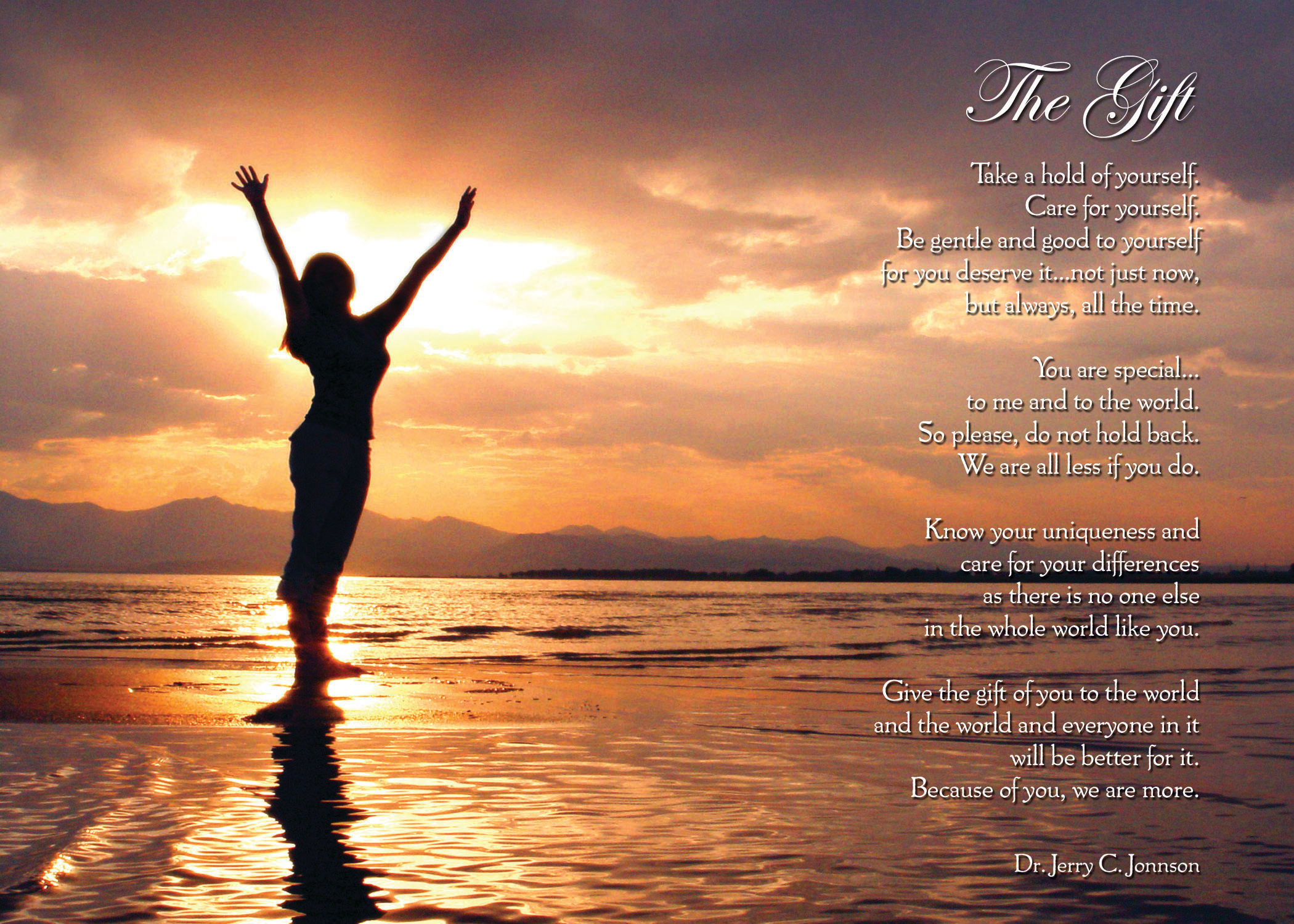 The Gift Poem - Beach Version 5 x 7